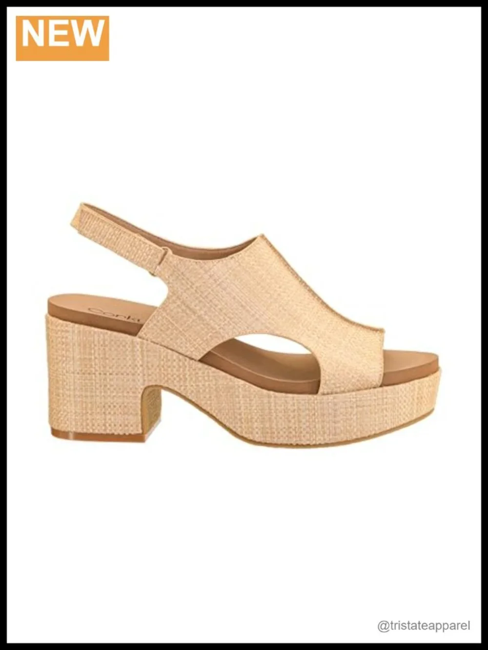 Corkys Footwear Miss Carley Platform Sandal 3 Inch Peep Toe Slingback Heeled